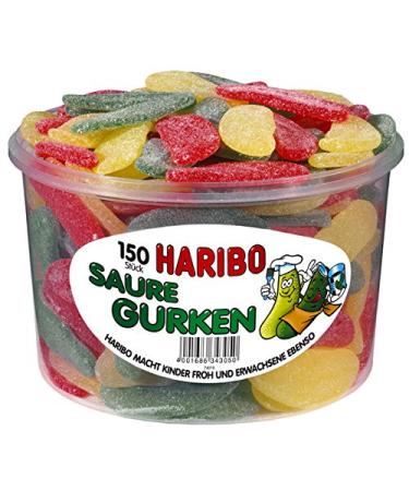 HARIBO-Gommes au vin/gommes aux fruits - concombres aigres Bo te de 150 pi ces