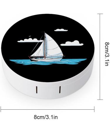 Portable Sailboat Contact Lens Travel Kit | Cute Contact Box with Mirror for Daily Outdoor Use - Buy Online on GoSupps.com