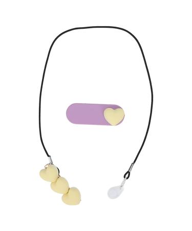 Hearing aid clip for adults seniors yellow 3 hearts older children single ear hearing aid anti-loss rope with hairpin for sports travel work gardening
