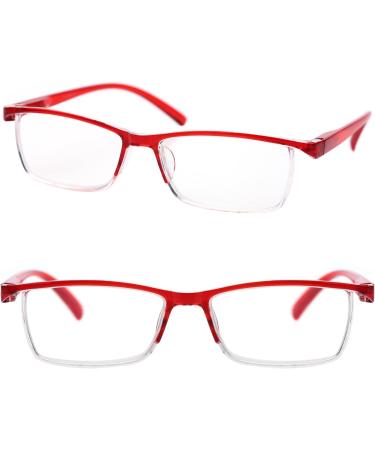 LUFF 4Pcs Anti-Blue-Ray Reading Glasses - Ultralight 3.75X Portable Readers (Red) - Perfect for International Shipping - Buy Online on GoSupps.com