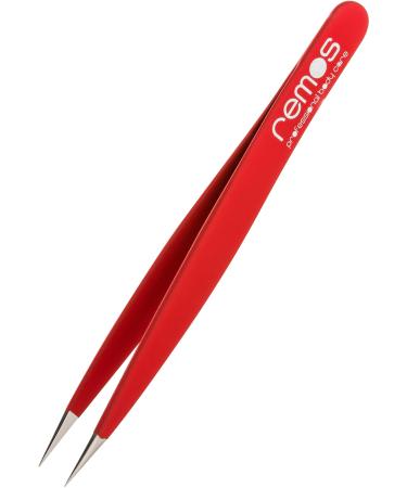 REMOS splinter tweezers - stainless steel INOX rustproof 9.5 cm - fine tip red - Buy Online on GoSupps.com