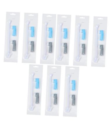 FOMIYES 9 pcs Tools and Brush Cleaning Professional Finger Double-head Cat Pet Plastic Teeth Dog 1 count (Pack of 1) Assorted Colorx3pcs
