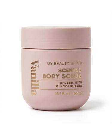 My Beauty Spot Scented Body Scrub for Women - Vanilla Scented Body Scrub Natural Exfoliating Body Scrub Skin Exfoliator Infused with Glycolic Acid Romoves Dead Skin From Body - Extra Large 510 ml.