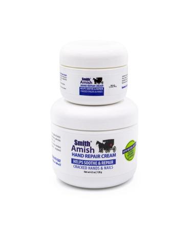 Smith Amish Moisturizing Hand Repair Cream with Glycerin  Lavender  Calendula. Soothing and Revitalizing for Dry Rough Hands. 4.5 oz Plus 1.5 oz
