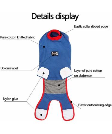 MightyDuty Dog Body After Op Cotton Wound Protection Suits - Breathable International Shipping - Buy Online on GoSupps.com
