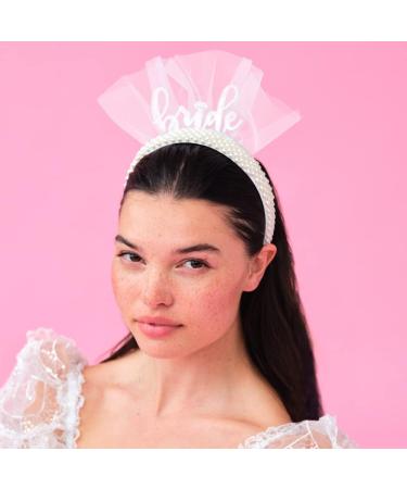 XO Fetti Pearl Bride Headband | Bridal Shower Decorations & Bachelorette Party Gift - Buy Online on GoSupps.com