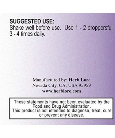 Herb Lore Mullein Tincture - Alcohol-Free 4 fl oz | Natural Respiratory Wellness & Lung Support for Smokers | Dry Cough Relief - Buy Online on GoSupps.com