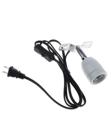 Pofet reptile heat lamp holder E27 400 W rotatable ceramic heating lamp recording with switch and clip for pets lizard turtle reptiles 3#