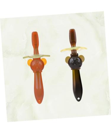 Buy Silicone Combined Toothbrush Set for Children - Soft Bristle Travel & Training Toothbrushes for Oral Care | 2-Pack - Buy Online on GoSupps.com