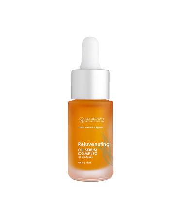 RD Alchemy - 100% Natural & Organic Rejuvenating Oil Serum for glowing skin - Argan Jojoba Rosehip Retinol & CoQ10 diminishes Acne fine lines wrinkles sun spots age spots and dryness. 15ml