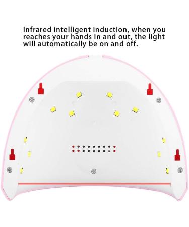36w nail dryer lamp fashion nail hardening machine manicure tool smart led uv gel nail polish dryer lamp nail polish dryer for normal nail polishes with 12 light beads(pink) - Buy Online on GoSupps.com