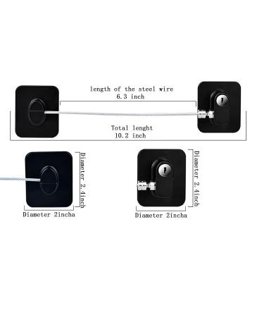 KIZZHISI Child Safety Locks (2 Pack) Refrigerator Lock with Keys for Fridge  Cabinets  Drawers  Dishwasher  Toilet and Child Safety Cabinet Lock  3M Adhesive No Drilling (Black) Black 2pcs - Buy Online on GoSupps.com