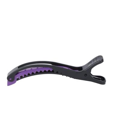 Pack of 6 Black & Purple Hair Clips - Sectioning & Curl Hairdresser Supplies | International Shipping - Buy Online on GoSupps.com