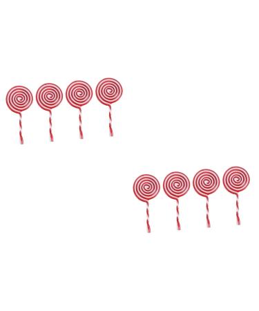 Zerodeko 8 Pcs Christmas Lollipops Christmas Tree Hanging Decor Xmas Party Lollipop Decor Christmas Hanging Candy Cane Xmas Hanging Candy Ornaments Xmas Pendant Red Crutch Plastic Modeling Red Whitex2pcs 12X5.5CMx2pcs