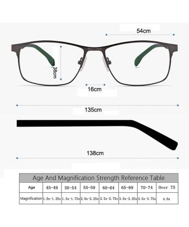 Riccie Photochrome Men's Reading Glasses - UV Protection Metal Frame Aspherical Resin Diopter +0.25 to +3.0 - Perfect for Outdoor Use - Buy Online on GoSupps.com