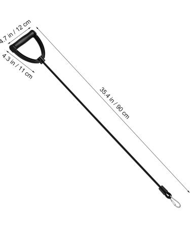 Fitness Exercise Resistance Bands - 2 Pairs with Comfortable Handles for Strength Training Pilates & Gym Workouts - Black 80x12x3cm - Buy Online on GoSupps.com