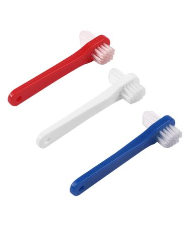 Minkissy 15 STK toothbrush prosthesis bracket brush brush for braces wrong teeth false dental care tool tooth cleaning tool double -sided dentures double brush plastic