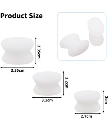 12 Set Silicone Gel Toe Spreaders - Soft & Comfortable Toe Separators for Hallux Valgus Overlapping Toes & Corns - Includes S M & L Sizes - Buy Online on GoSupps.com