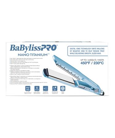 BaBylissPRO Nano Titanium Ionic Straightening Iron 1.75 Inch - Professional Hair Straightener - Buy Online on GoSupps.com