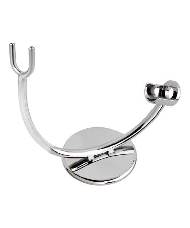 Curved Polished Shaving Stand Set - 5 Piece Argent - Premium Grooming Essentials for Men - Buy Online on GoSupps.com