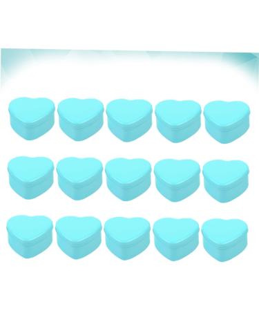Alipis 15pcs Box Heart Shaped Candy Wedding Candy Case Empty Tins Biscuits Jar Candy Box Heart-shaped 9*9*4.5cm Blue - Buy Online on GoSupps.com