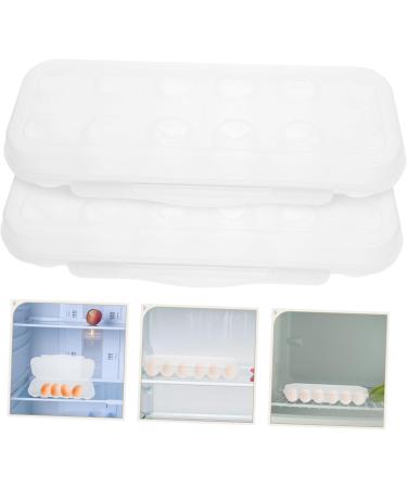 NAMOARLY 2pcs Egg Preservation Box Plastic Egg Container with Lid for Refrigerator Egg Container for Refrigerator 12 Count Egg Cartons Reusable Egg Crates Trash Can Storage Pp re-usable - Buy Online on GoSupps.com