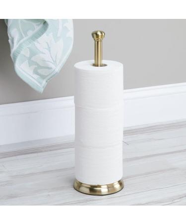 mDesign Hyde Collection Metal Toilet Paper Holder - Soft Brass - Holds 3 Rolls - Buy Online on GoSupps.com