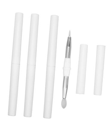 FOMIYES 4pcs Silicone Eyeshadow Lip Wands Lip Brush White Convenient Lipstick