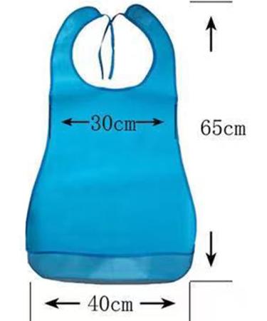 Yygmss Waterproof Silicone Bibs for Adults - Washable & Easy to Clean with Collection Container | Extra Long Blue Design - Buy Online on GoSupps.com