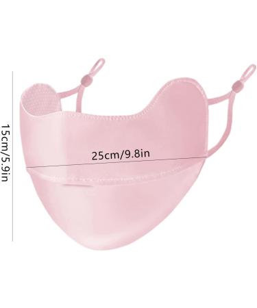 UV Protection Face Masque Breathable UV Protection Ice Silk Face - Reusable 3D Sun Shield Face for Women Face for Fishing Hiking Cycling Eye Protection pink - Buy Online on GoSupps.com