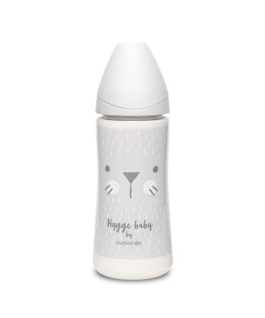 Suavinex Premium Newborn Baby Bottle Set 150ml 270ml 360ml Silicone Pacifier Milk Dose Spoon & Chain - Gray | International Shipping - Buy Online on GoSupps.com