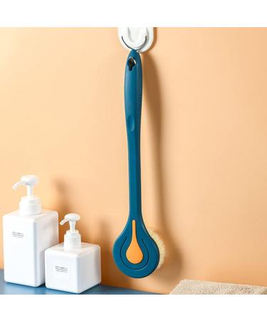 Arswin Long Handle Shower Brush with Soft Bristles - Body Exfoliator for Men, Women and Elderly - Improves Skin Health - Blue - Buy Online on GoSupps.com