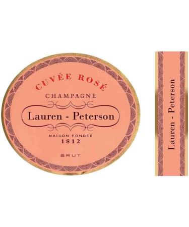 Champagne Label Personalised 4" wide & 1.2" x 4.4". Edible Icing sheet Cake Topper - Buy Online on GoSupps.com