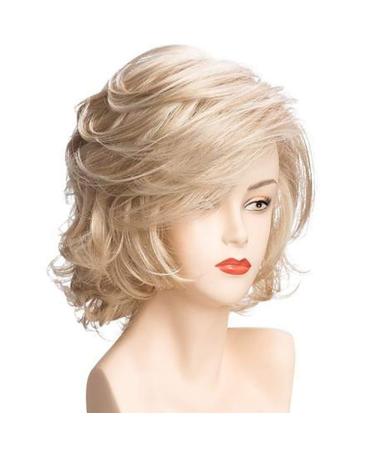 Wig Ladies Short Brazilian Wavy Women Synthetic Curly Cosplay Hair 50s 60s 70s 80s