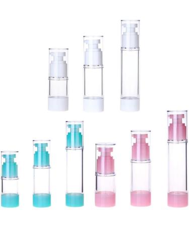 Lurrose Vacuum Container 3PCS 15/30/50ml Airless Pump Bottles Press Pump Cosmetics Container Essence Cleanser Emulsion Storage Dispenser for Travel Travel Spray Bottle Green - Buy Online on GoSupps.com