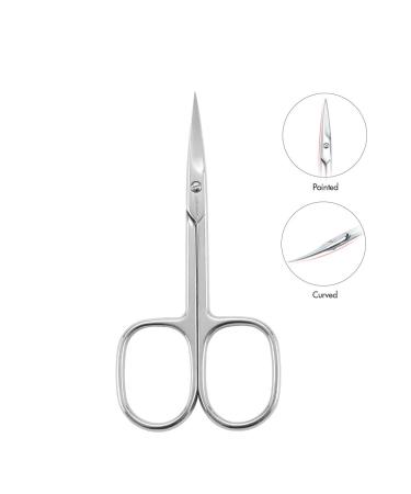 Jarvistar Professional Nail Scissors - Sharp Curved Stainless Steel Manicure & Pedicure Shears with Case | 95mm Bent Skin & Nail Clippers - Buy Online on GoSupps.com
