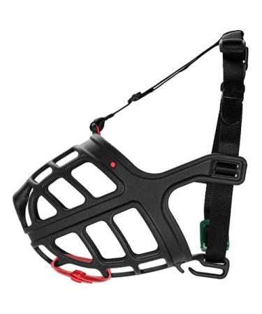 HUNTER ALBURY dog muzzle with removable poison bait protection 4 black