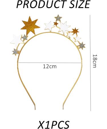 1 Piece Star Headband Colorful Headband Glitter Star Headband Party Headwear Glitter Hair Accessories Women's Hair Accessories Suitable for Birthdays Parties Weddings - Buy Online on GoSupps.com
