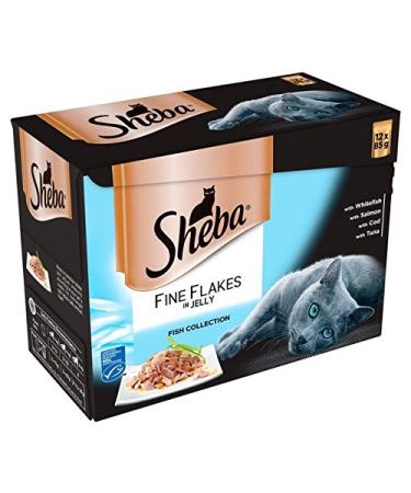 Sheba Seba Jelly Fish Flakes 12 x 85 g Pack of 4