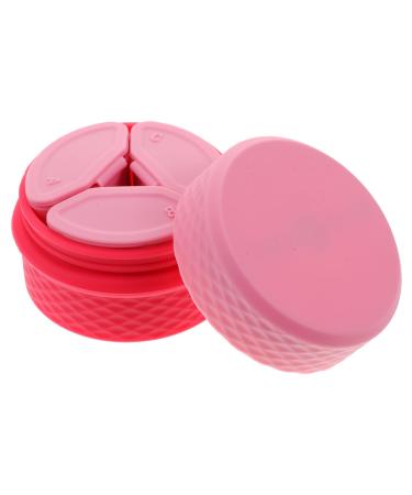minkissy 1 Set Cream box cream jar with sealed lid silicone cream jar travel container for cream face cream pot silicone makeup containers salve jar Storage Box Miss Silica gel lips 6.5X6.5X4.5CM Pink