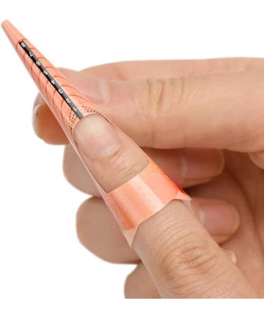 Minkissy 100pcs Nail Forms Nail Art Extension Forms Beauty Tools for Women Green Accessories Pro Nail Art Guide Nail Accessories Nail Accesories Nail Tool Extend Manicure Orange - Buy Online on GoSupps.com