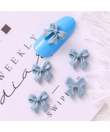 & Health Resin Nail Jewelry Ornaments Rhinestone Nail Art Mini Bow Nail Jewelry Nail Art Decorations Nail Bow Ties Manicure Accessories(blue)