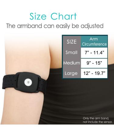 Mesh Breathable Armband for Freestyle Libre 1 & 2 Sensor - Adjustable Diabetic Holder - Large Black - Buy Online on GoSupps.com