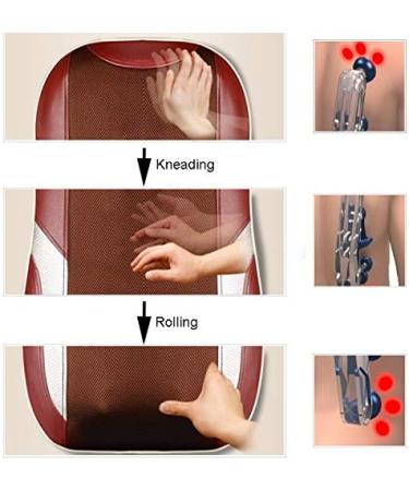 Global Relax Mantra Shiatsu Massage Backrest with Heat | Adjustable Headrest & Removable Seat | Back Shoulders & Lumbar Spine Relief | 2-Year Guarantee - Buy Online on GoSupps.com