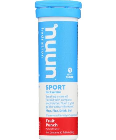 Nuun Active: Fruit Punch Electrolyte Enhanced Drink Tablets (2-Pack of 10) Fruit Punch 2 Count (Pack of 10)