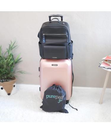 PurePail Go Portable Diaper Pail White Superior Odor Control with No Added Fragrance Collapses for On-the-Go Compact & Space-Saving Go Pail - Buy Online on GoSupps.com