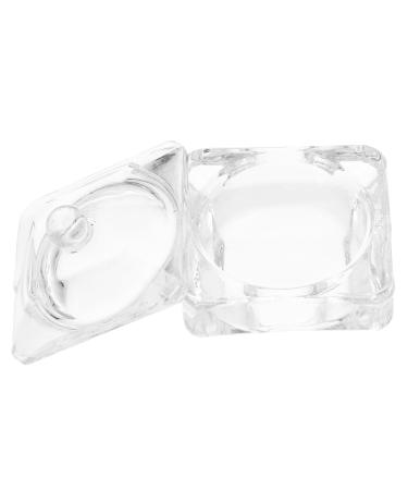 Milisten Glass Jar Candy Jar Decor Nail Art Accessories Nail Dish for Acrylic Nails Nail Cups Nail Dish with Lid Nail Art Liquid Holder Nail Art Dish Dappen Dish Castor Glass Heart-shaped 1