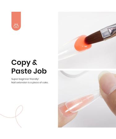 Beetles Poly Extension Gel Kit - 6 Colors Brown & Rose Gold Glitter, French Manicure Trial Set for DIY Salon Nail Art at Home - A-Rose Gold 0.50 oz (Pack of 6) - Buy Online on GoSupps.com