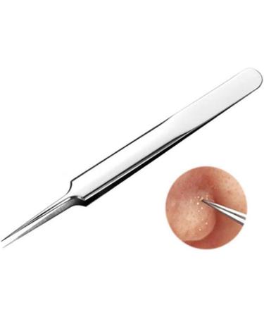 Quupy Professional Stainless Steel Precision Tweezers for Acne Blackhead & Splinter Removal - Ideal for Closed Comedones - Buy Online on GoSupps.com