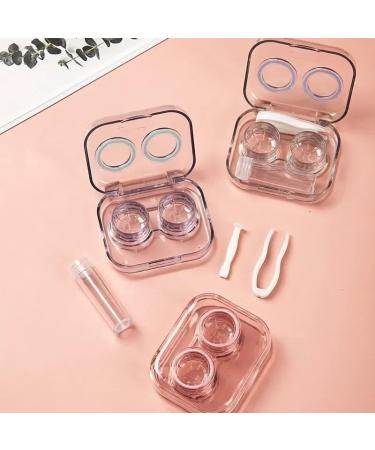 Clear Tweezer Suction Cup Container Set - Portable White Contact Lens Case for Travel - Buy Online on GoSupps.com